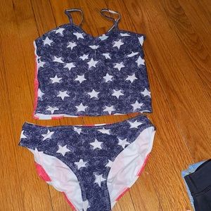 American flag two piece swimsuit😍